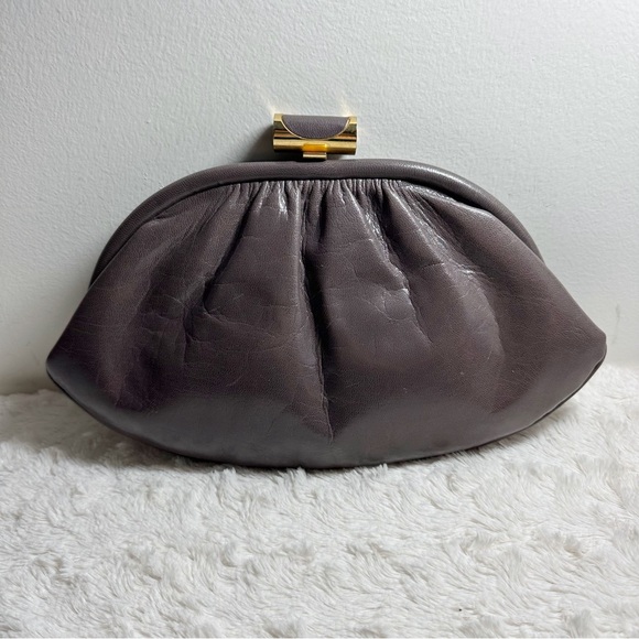 Vintage Handbags - Vintage Bellido Susan Gail Leather Purple Clutch Purse